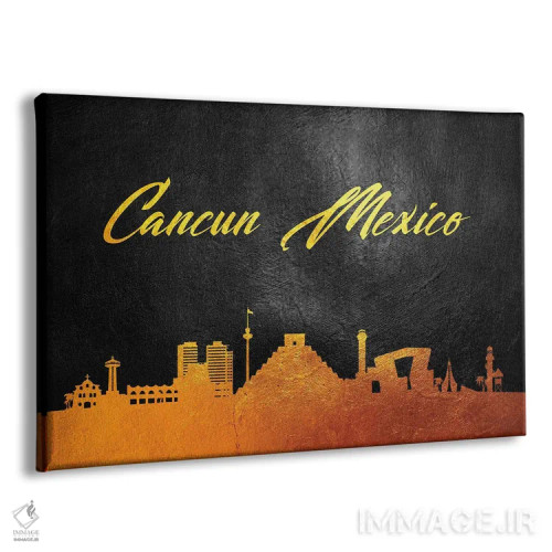 تابلو خط افق طلایی کانکون، مکزیک اثر آدریان بالدُوینو - نمای پرسپکتیو محصول