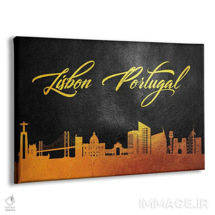 تابلو خط افق طلایی لیسبون، پرتغال ۲ اثر آدریان بالدُوینو - نمای پرسپکتیو محصول