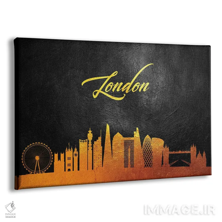 تابلو خط افق طلایی لندن، انگلستان ۲ اثر آدریان بالدُوینو - نمای پرسپکتیو محصول