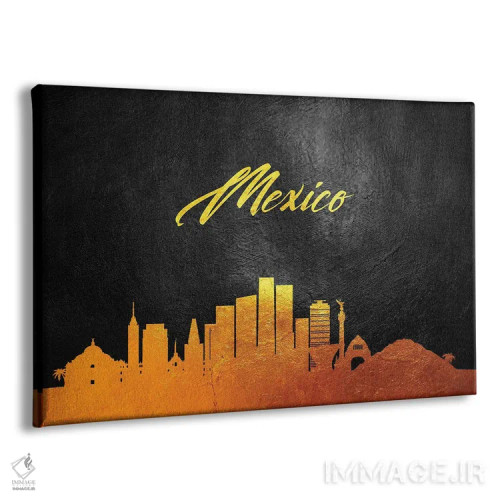 تابلو خط افق طلایی مکزیک اثر آدریان بالدُوینو - نمای پرسپکتیو محصول