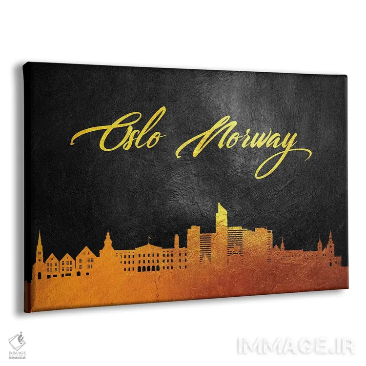 تابلو خط افق طلایی اسلو، نروژ اثر آدریان بالدُوینو - نمای پرسپکتیو محصول