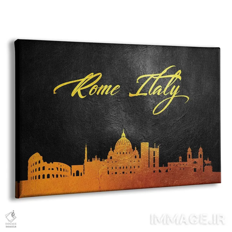 تابلو خط افق طلایی رم، ایتالیا اثر آدریان بالدُوینو - نمای پرسپکتیو محصول