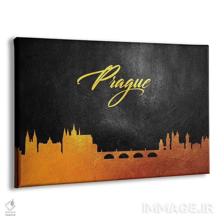 تابلو خط افق طلایی پراگ، جمهوری چک اثر آدریان بالدُوینو - نمای پرسپکتیو محصول
