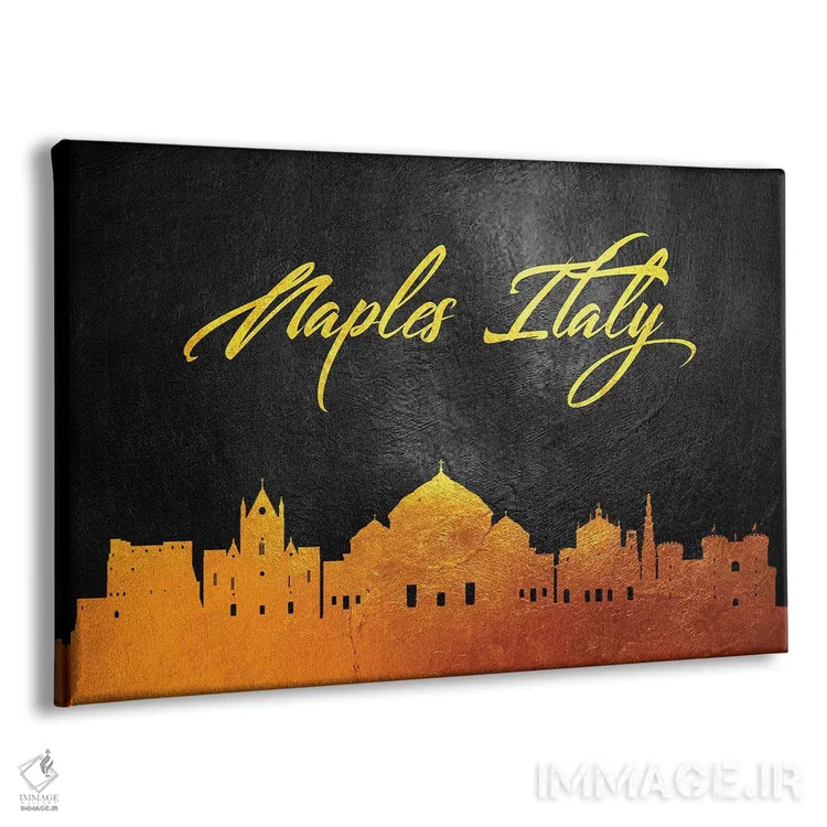تابلو خط افق طلایی ناپل ایتالیا اثر آدریان بالدُوینو - نمای پرسپکتیو محصول