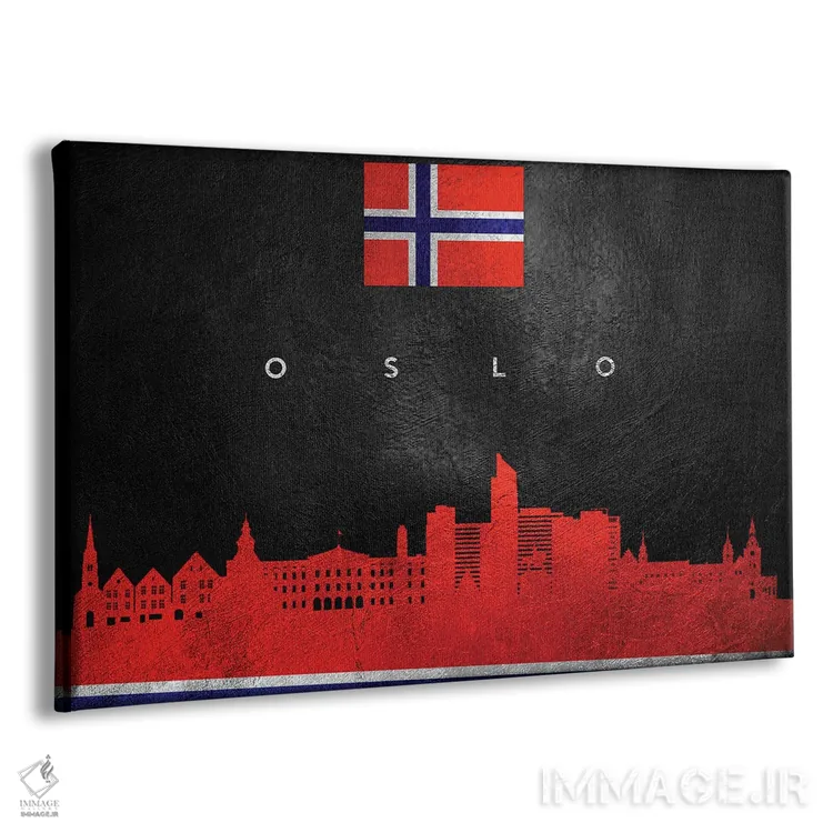 تابلو منظرهٔ افقی اسلو، نروژ اثر آدریان بالدُوینو - نمای پرسپکتیو محصول