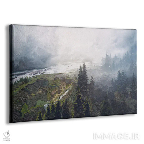 تابلو جنگل مهآلود اثر آرتم رادس چبوخا - نمای پرسپکتیو محصول