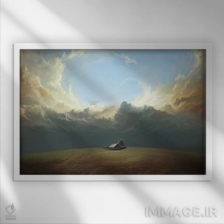 تابلو در انتهای دنیا اثر آرتم رادس چبوخا - نمای قابدار سفید