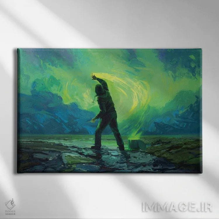 تابلو نقاش شببیدار اثر آرتم رادس چبوخا - نمای روبهرو روی دیوار