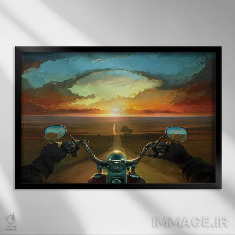 تابلو سرزمین بادها اثر آرتم رادس چبوخا - نمای قابدار مشکی