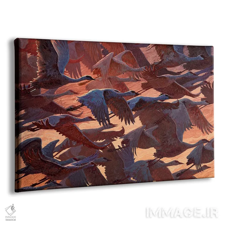 تابلو درنایان در حال حرکت اثر آرتم رادس چبوخا - نمای پرسپکتیو محصول