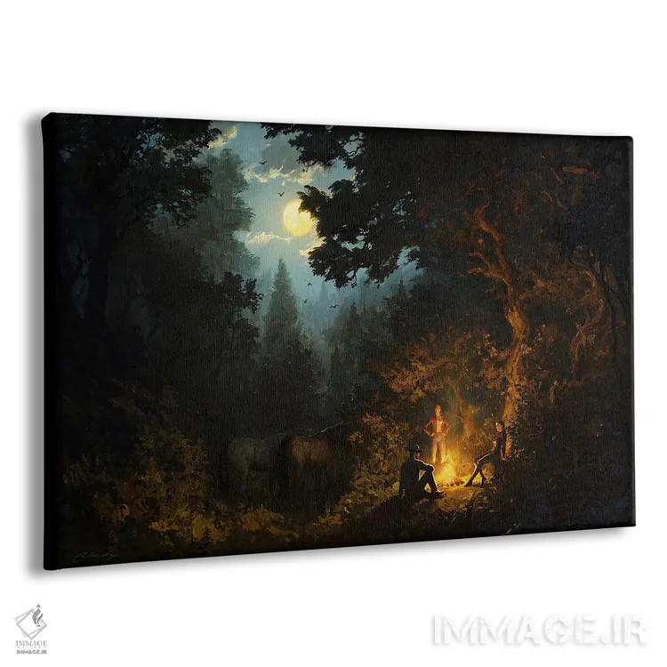 تابلو کمپ شبانه اثر آرتم رادس چبوخا - نمای پرسپکتیو محصول