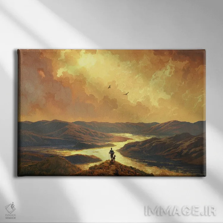 تابلو سرزمین رویاها اثر آرتم رادس چبوخا - نمای روبهرو روی دیوار