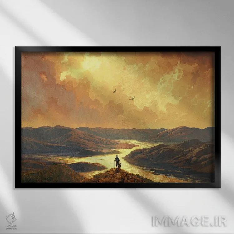 تابلو سرزمین رویاها اثر آرتم رادس چبوخا - نمای قابدار مشکی