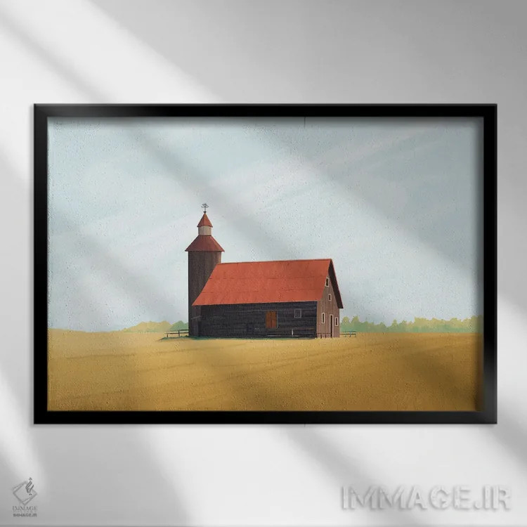 تابلو انبار ۳ اثر آرکتیک فریم (کادر یا قاب قطبی) - نمای قابدار مشکی