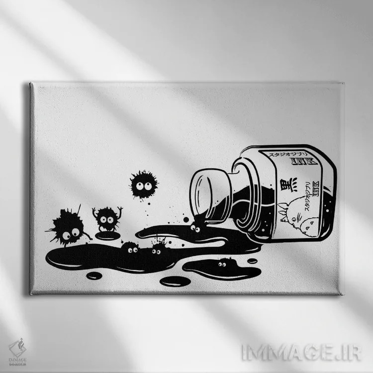 تابلو اجنهٔ مرکبی (تصویرسازی با جوهر) اثر آنتونیو کامارنا - نمای روبهرو روی دیوار