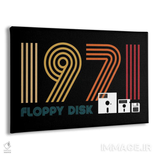 تابلو دیسک فلاپی ۱۹۷۱ (نوستالژی تکنولوژی) اثر آنتونیو کامارنا - نمای پرسپکتیو محصول