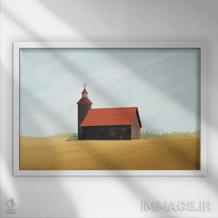 تابلو انبار ۳ اثر آرکتیک فریم (کادر یا قاب قطبی) - نمای قابدار سفید