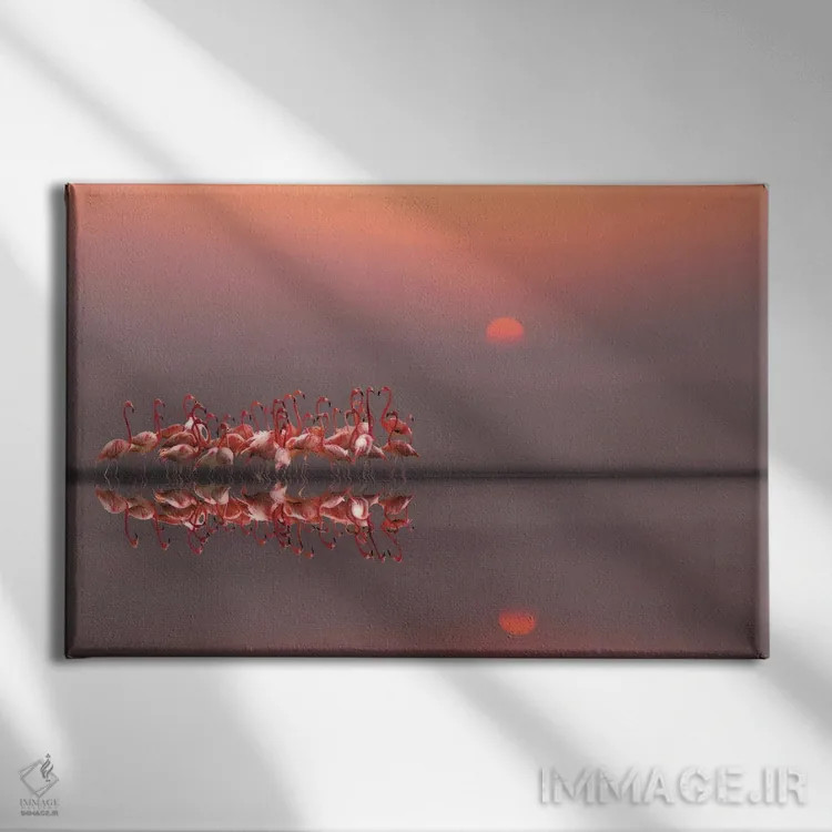 تابلو غروب بنفش اثر آنا چرزنیس - نمای روبهرو روی دیوار