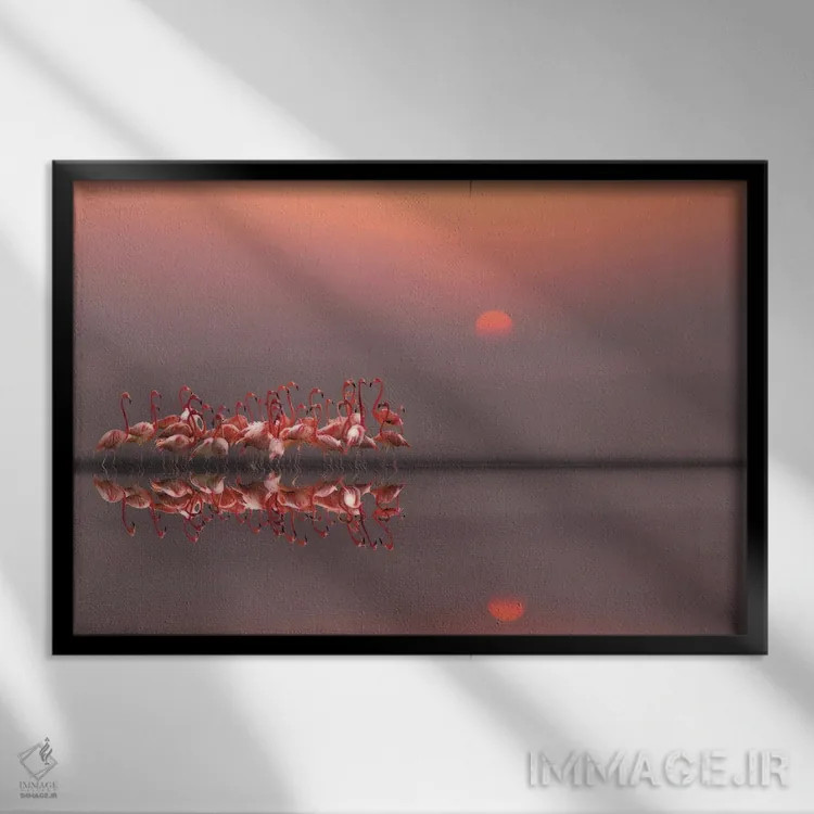 تابلو غروب بنفش اثر آنا چرزنیس - نمای قابدار مشکی