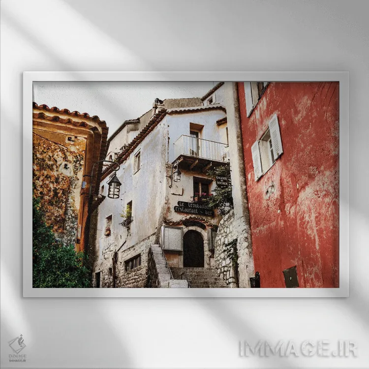 تابلو خانه شهری گوشهای اثر آکوستا - نمای قابدار سفید