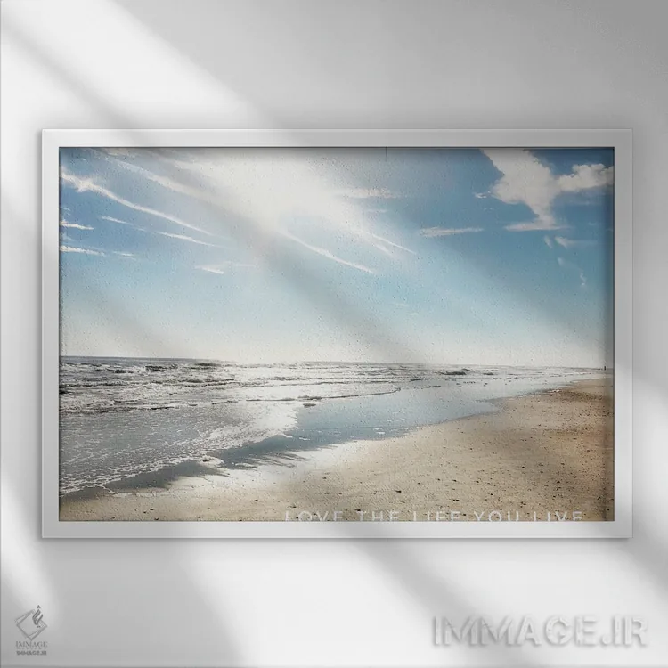 تابلو زندگیای که داری را دوست بدار اثر آکوستا - نمای قابدار سفید