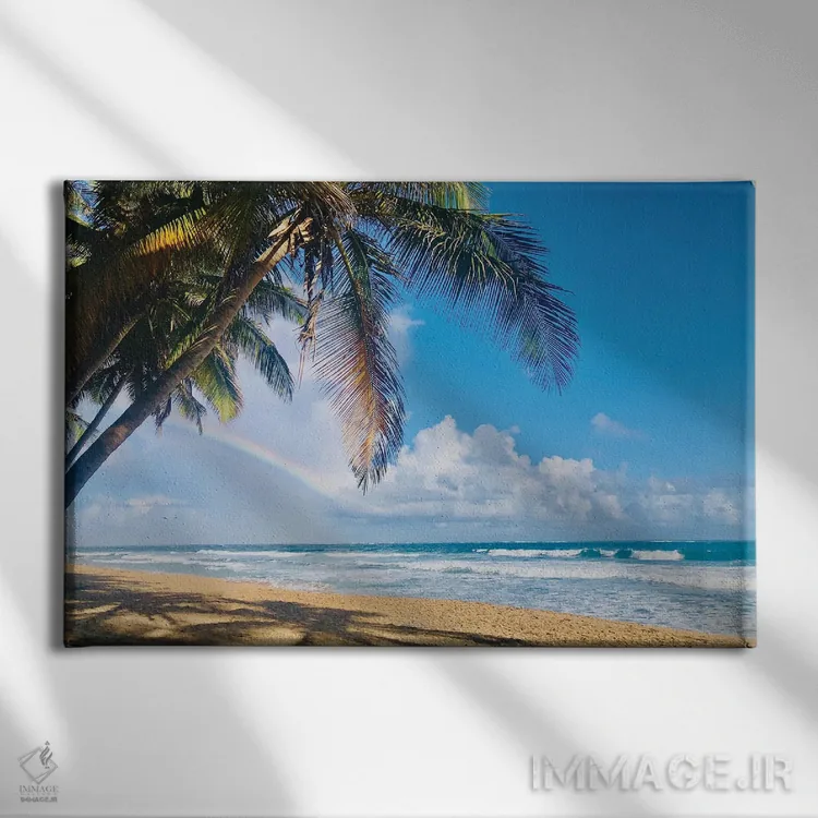 تابلو زیر نخلها اثر آکوستا - نمای روبهرو روی دیوار