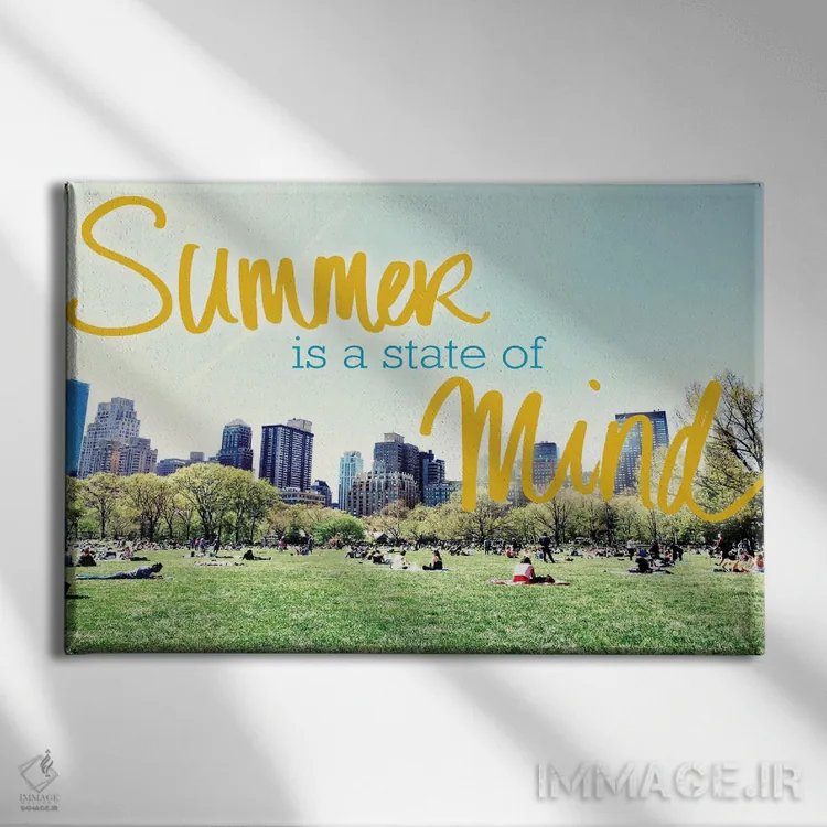 تابلو تابستان حال و هوای ذهن است اثر آکوستا - نمای روبهرو روی دیوار