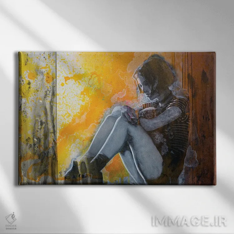 تابلو لئون حرفهای/ناتالی پورتمن در نقش ماتیلدا (فیلم معروف) اثر مایکل اندرو لاو چوک یوئی - نمای روبهرو روی دیوار