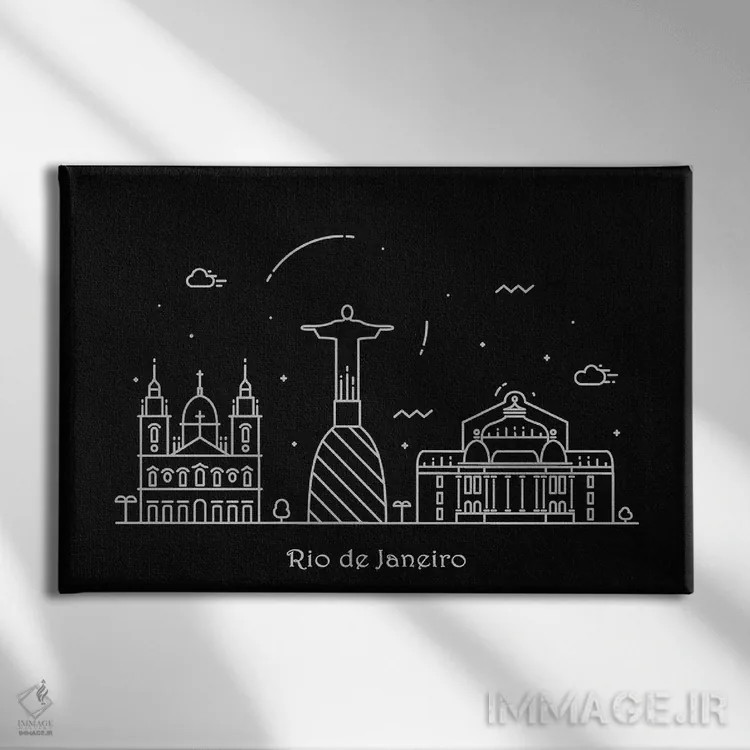 تابلو ریو (برزیل) اثر آیشه دنیز آکِرمان - نمای روبهرو روی دیوار
