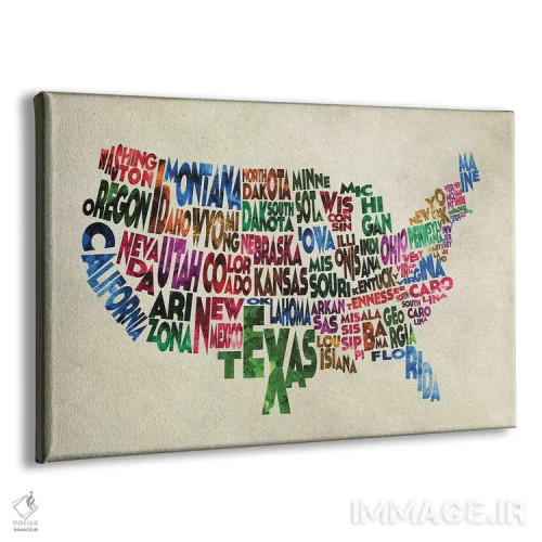 تابلو ایالات (اشاره به ایالات متحده آمریکا) اثر آیشه دنیز آکِرمان - نمای پرسپکتیو محصول
