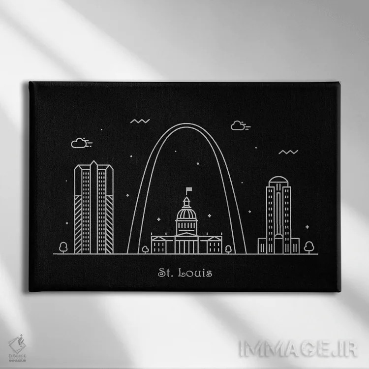 تابلو سنت لوئیس (ایالات متحده) اثر آیشه دنیز آکِرمان - نمای روبهرو روی دیوار