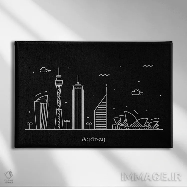 تابلو سیدنی (استرالیا) اثر آیشه دنیز آکِرمان - نمای روبهرو روی دیوار