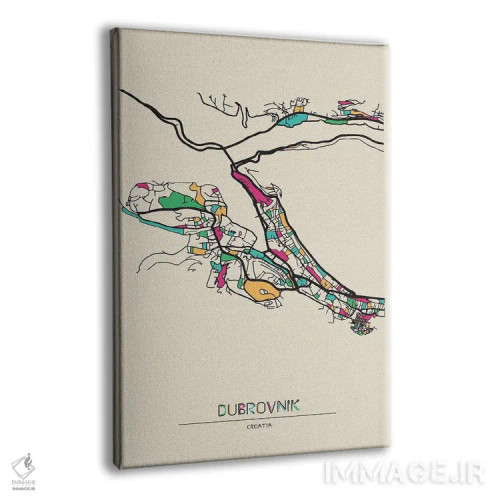 تابلو نقشه دوبرونیک، کرواسی اثر آیشه دنیز آکِرمان - نمای پرسپکتیو محصول