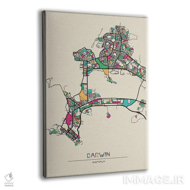 تابلو نقشه داروین، استرالیا اثر آیشه دنیز آکِرمان - نمای پرسپکتیو محصول