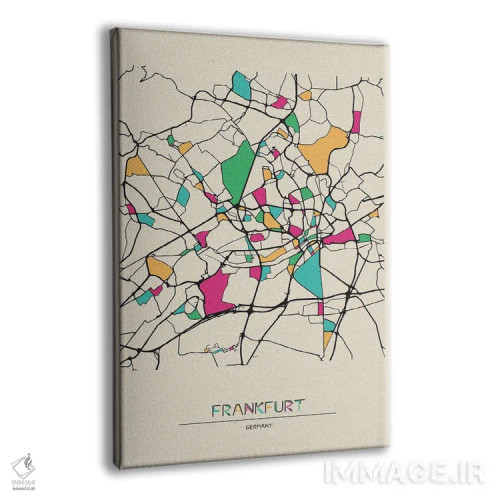 تابلو نقشه فرانکفورت، آلمان اثر آیشه دنیز آکِرمان - نمای پرسپکتیو محصول