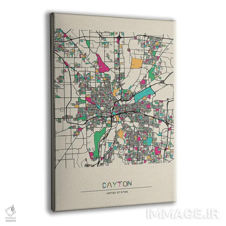 تابلو نقشه دیتون، اوهایو اثر آیشه دنیز آکِرمان - نمای پرسپکتیو محصول