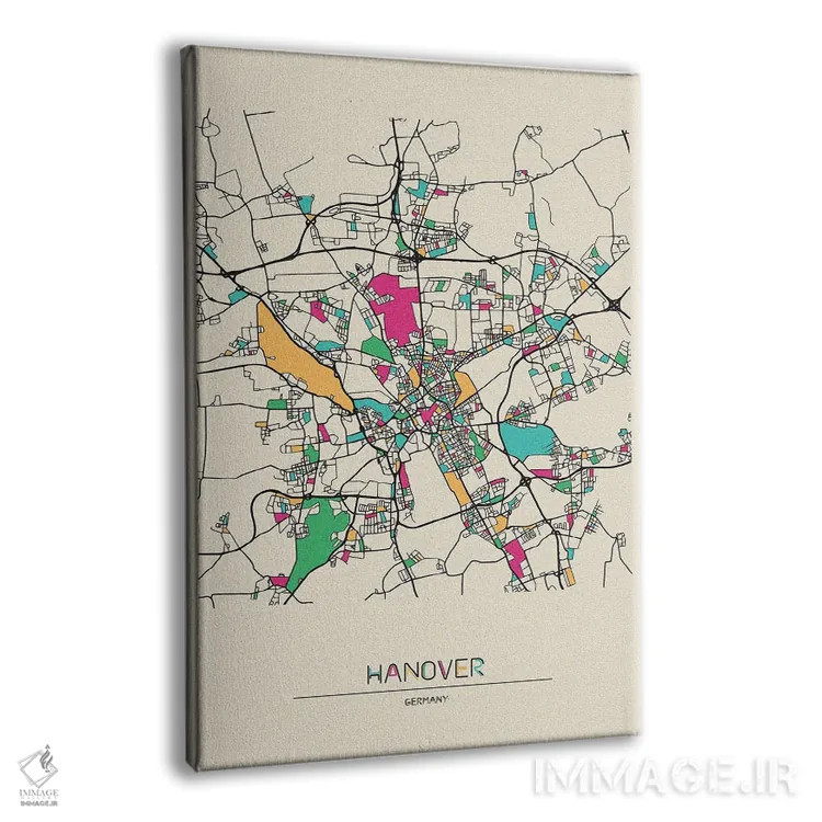 تابلو نقشه هانوفر، آلمان اثر آیشه دنیز آکِرمان - نمای پرسپکتیو محصول
