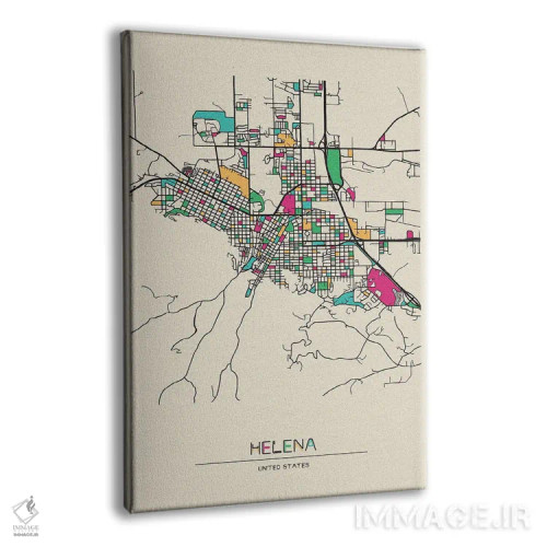 تابلو نقشه هلنا، مونتانا اثر آیشه دنیز آکِرمان - نمای پرسپکتیو محصول