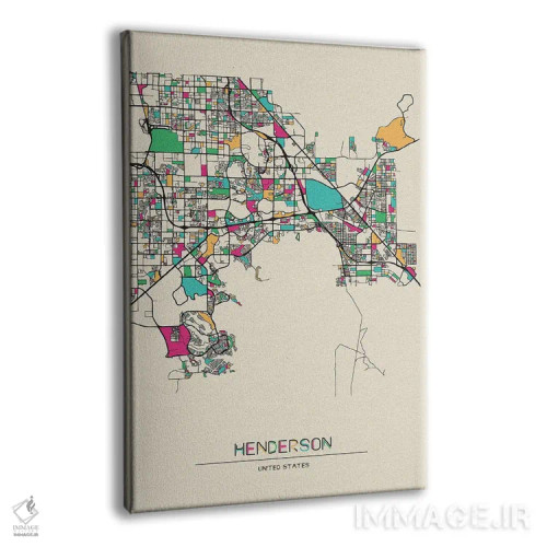 تابلو نقشه هندرسون، نوادا اثر آیشه دنیز آکِرمان - نمای پرسپکتیو محصول