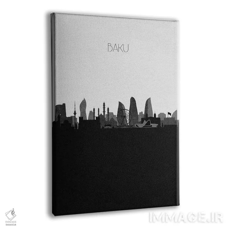 تابلو نما و افق شهری باکو، آذربایجان اثر آیشه دنیز آکِرمان - نمای پرسپکتیو محصول