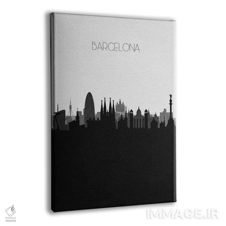 تابلو نما و افق شهری بارسلونا، اسپانیا اثر آیشه دنیز آکِرمان - نمای پرسپکتیو محصول