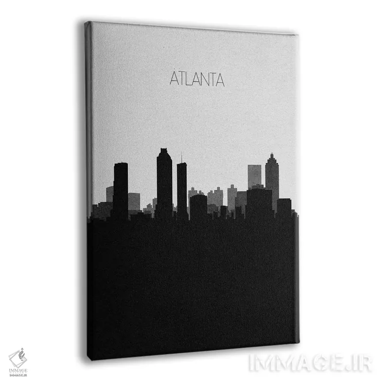 تابلو نما و افق شهری آتلانتا، جورجیا اثر آیشه دنیز آکِرمان - نمای پرسپکتیو محصول