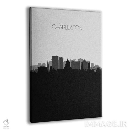 تابلو نما و افق شهری چارلستون، ویرجینیای غربی اثر آیشه دنیز آکِرمان - نمای پرسپکتیو محصول