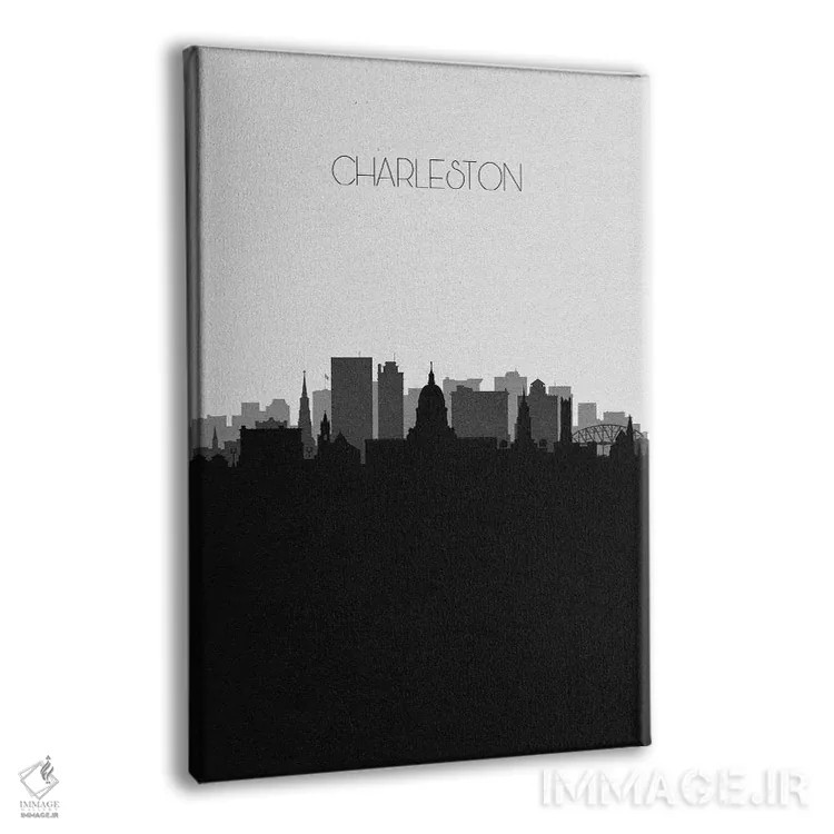 تابلو نما و افق شهری چارلستون، ویرجینیای غربی اثر آیشه دنیز آکِرمان - نمای پرسپکتیو محصول