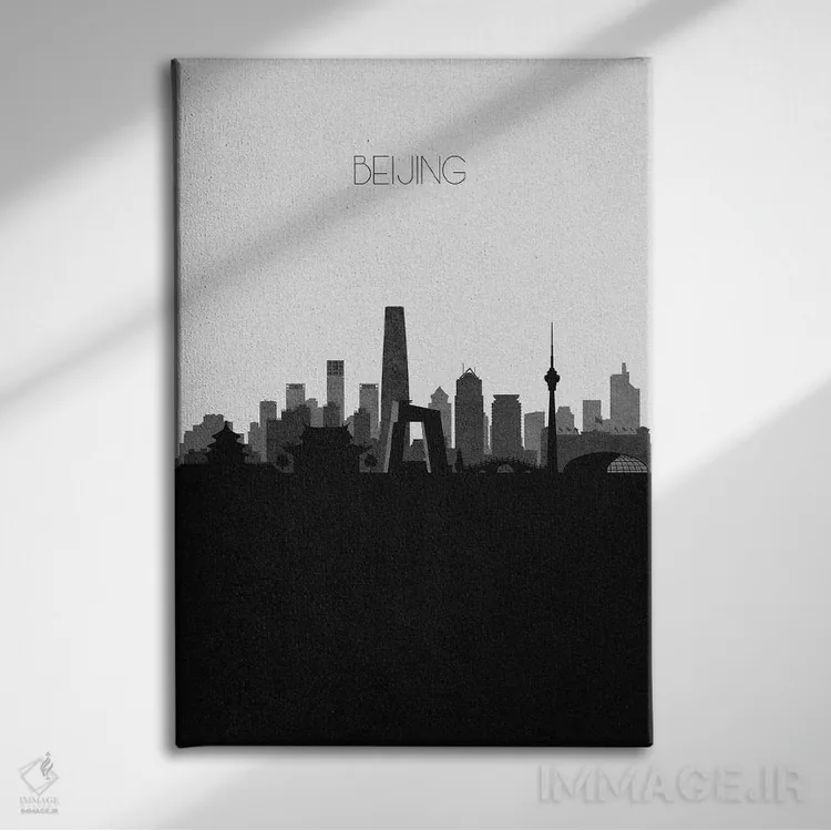 تابلو نما و افق شهری پکن، چین اثر آیشه دنیز آکِرمان - نمای روبهرو روی دیوار