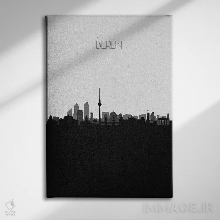 تابلو نما و افق شهری برلین، آلمان اثر آیشه دنیز آکِرمان - نمای روبهرو روی دیوار