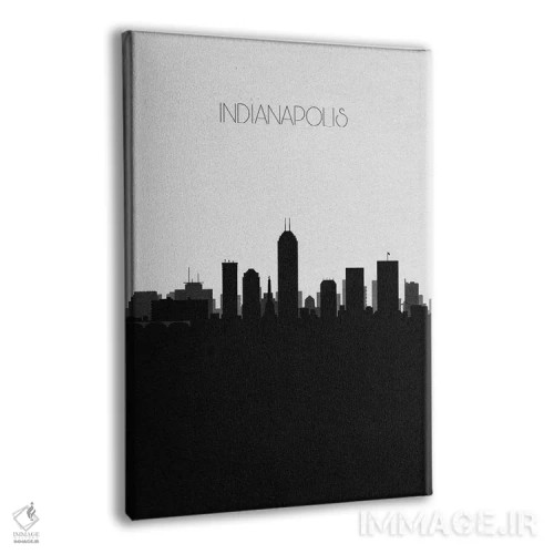 تابلو خط افق شهر ایندیاناپولیس، ایندیانا اثر آیشه دنیز آکِرمان - نمای پرسپکتیو محصول