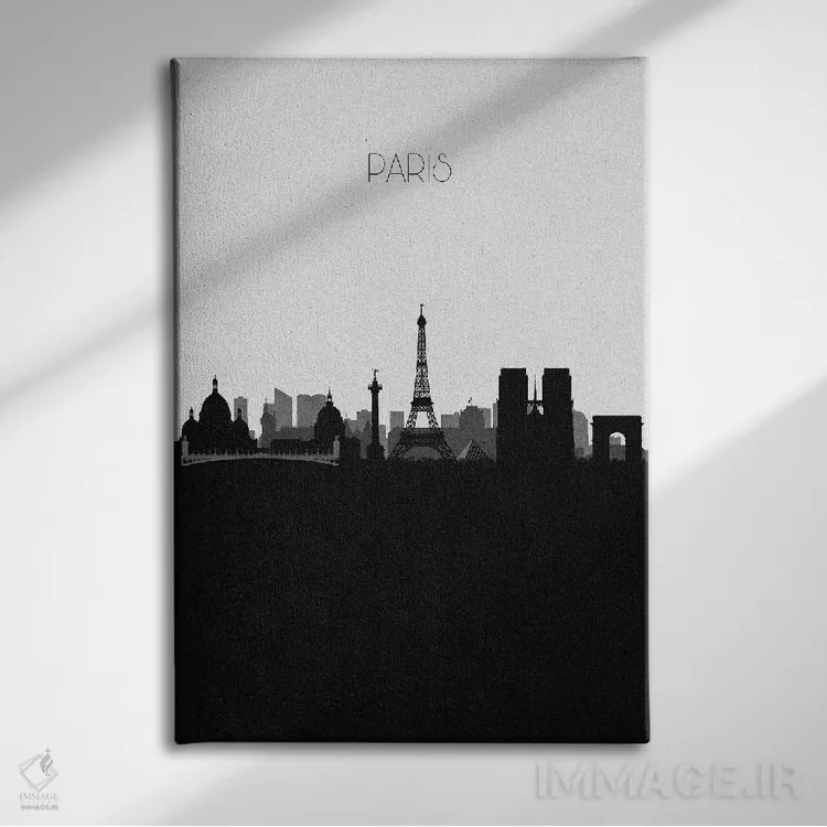 تابلو خط افق شهر پاریس، فرانسه اثر آیشه دنیز آکِرمان - نمای روبهرو روی دیوار