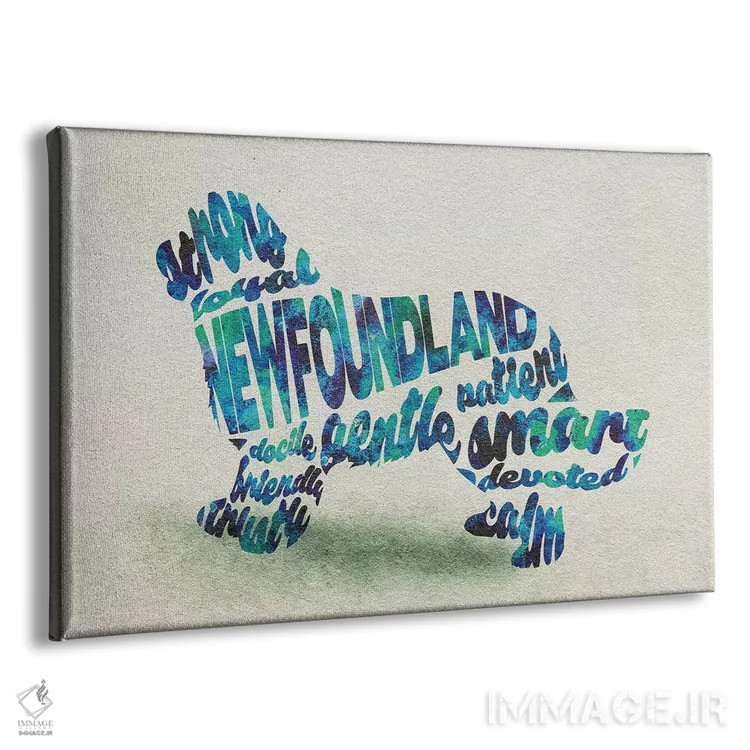 تابلو سگ نیوفاندلند اثر آیشه دنیز آکِرمان - نمای پرسپکتیو محصول