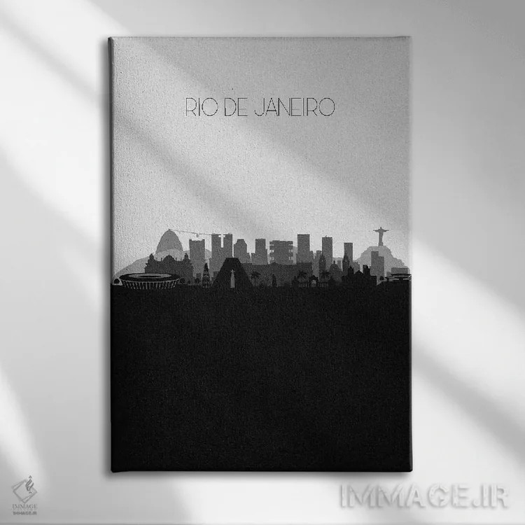 تابلو خط افق شهر ریو، برزیل اثر آیشه دنیز آکِرمان - نمای روبهرو روی دیوار